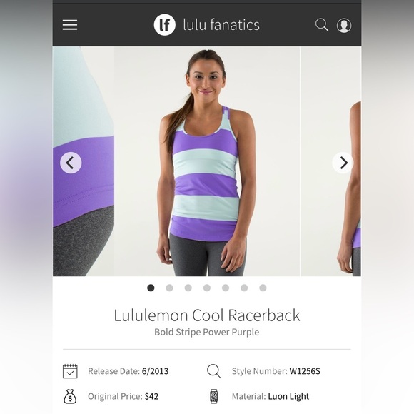 Lululemon Cool Racerback - Picture 1 of 7